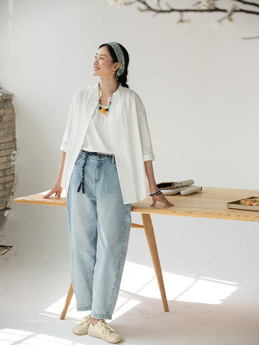 牧衣游牛仔阔腿裤----梦行云 商品图2