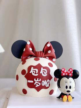 球形翻糖米妮   一鲜奶动物奶油蛋糕