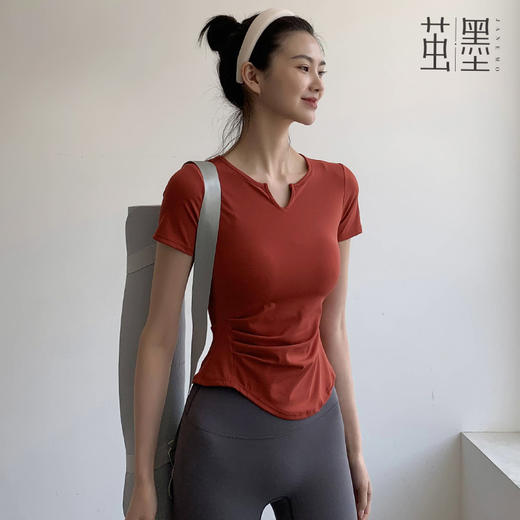 茧墨 V领速干上衣短袖 商品图1