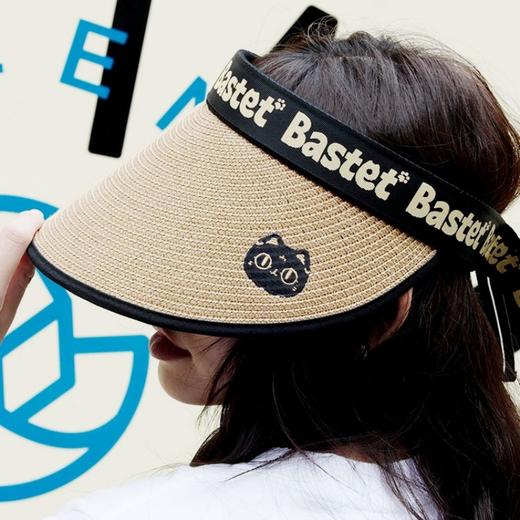 大英博物馆盖亚·安德森猫和她的朋友们系列 萌猫草编防晒帽遮阳帽 商品图1