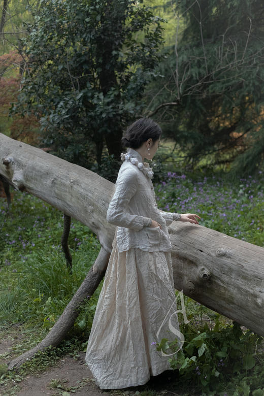 Daniela Gregis  淡青灰色亚麻夹克 商品图1