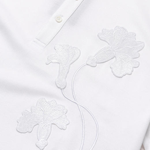 布兰施甄选天丝棉典雅绣花POLO衫 商品图4