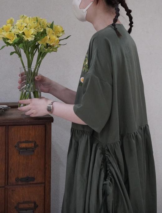 ECOLE DE CURIOSITES 丝棉府绸刺绣连衣裙(Limited series) 商品图13