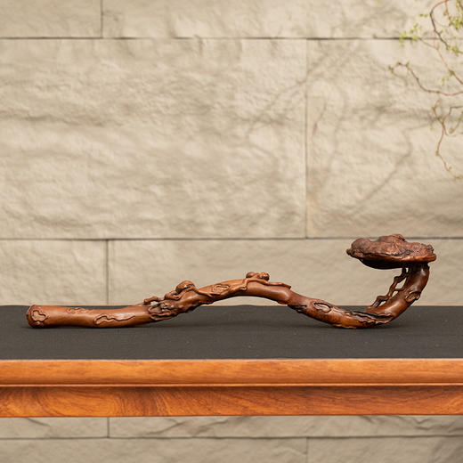 清 黄杨木雕灵芝大如意 商品图1