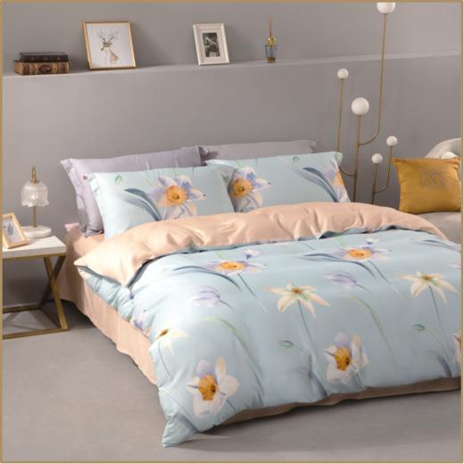 【团购展示】水星家纺 全棉印花四件套（抗菌）——花开彼岸 商品图0