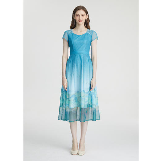 司歌新国风山水显瘦连衣裙A871209 商品图2