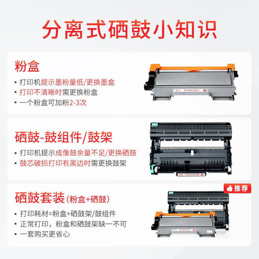 天威 TN2325粉盒 DR2350鼓组件 适用兄弟7080d粉盒 tn2325 7180dn 7380 2260 7480粉盒 brother 兄弟打印机墨盒 商品图1