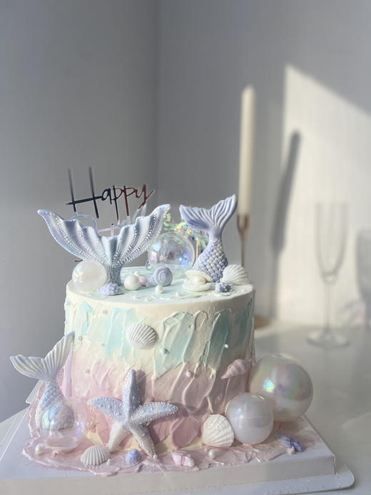 海底世界 （提前24小时以上预订）   一鲜奶动物奶油蛋糕 商品图0