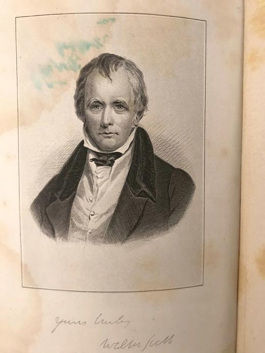 约19世纪后期 司各特诗集 约10幅版画插图 漆布精装32开 商品图3