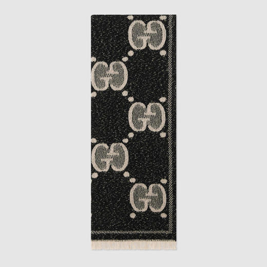 【二】GUCCI 古驰 女士GG羊毛提花围巾 混色 598993 3GC15 1078 商品图0