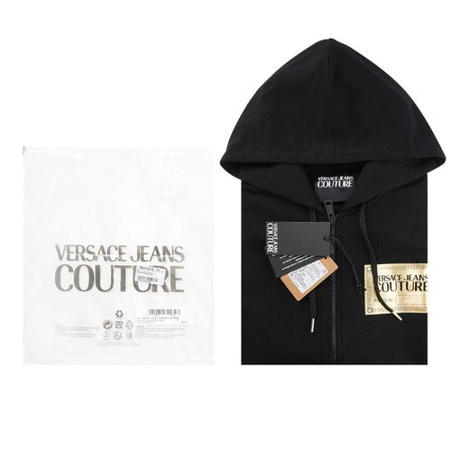 VERSCAE JEANS COUTURE 范思哲 男士连帽logo卫衣运动开衫外套男装  74GAIG02 CF01G 商品图2