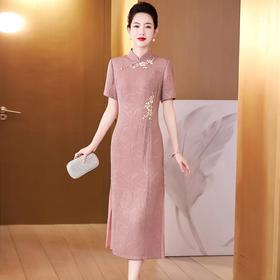 优雅修身，喜婆婆婚宴婚礼高贵假两件连衣裙礼服时尚宴会裙子LC-2352