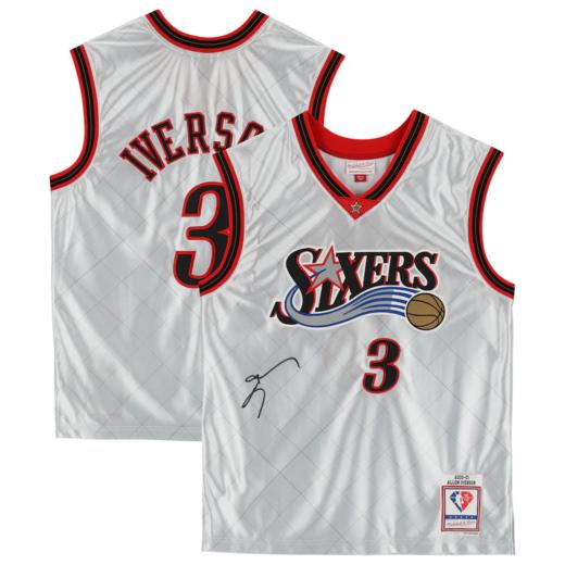 收藏系列 艾弗森 76人队3号白色 75周年限定款 亲笔签名球衣 商品图4