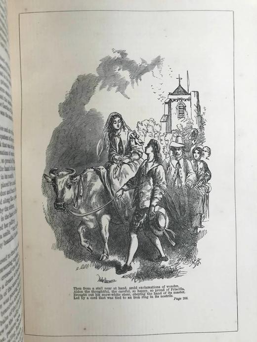 1897年 朗费罗诗歌与散文集 配精美版画插图 漆布精装18开 商品图7