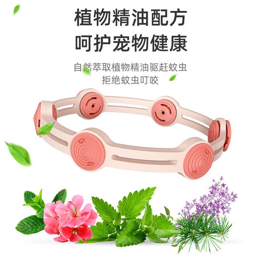 【送植物精油】宠物驱虫项圈大小可调节可自主添加驱虫液宠物精油项圈驱蚊除跳蚤 商品图1