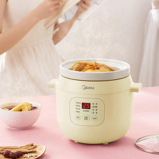 Z | Midea/美的 电炖锅2L白瓷真炖燕窝热水快速预约定时甜品TGS20Y家用电炖盅（普通快递） 商品图5