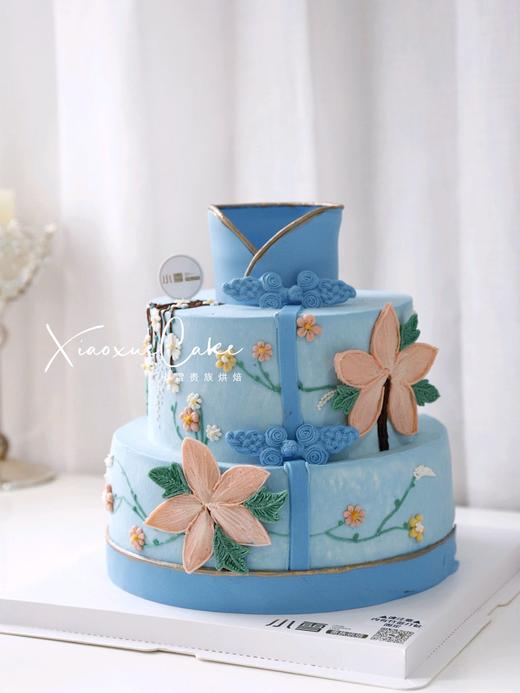 旗袍蛋糕（图片是8+6效果图，可做单层，提前2天预定） 商品图0