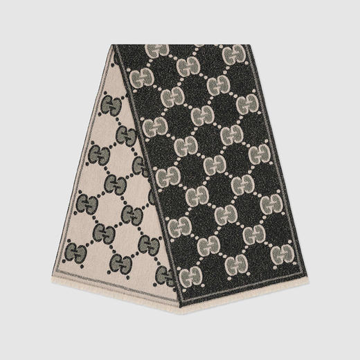 【二】GUCCI 古驰 女士GG羊毛提花围巾 混色 598993 3GC15 1078 商品图1
