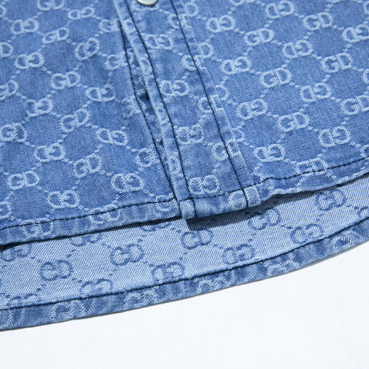 【断码清仓】HX 春夏季水洗牛仔短袖衬衫/Z103320021101 商品图12