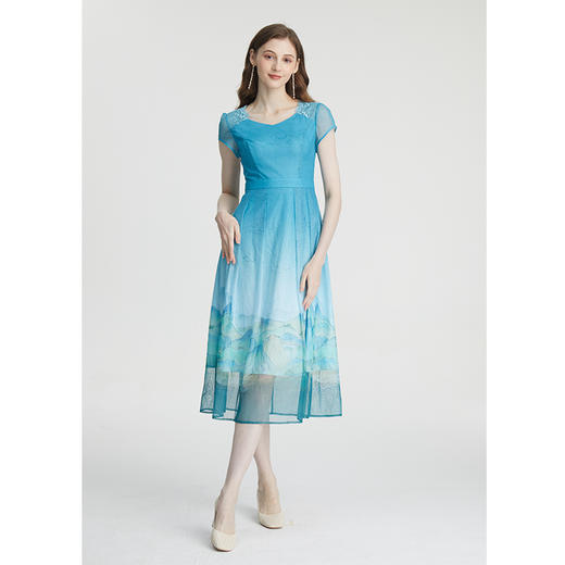 司歌新国风山水显瘦连衣裙A871209 商品图3