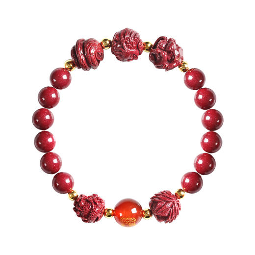 灵机生活馆 干支局生肖fo朱砂手链手串 三合六合十二生肖 商品图4