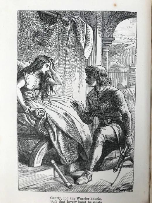 约19世纪后期 司各特诗集 约10幅版画插图 漆布精装32开 商品图8