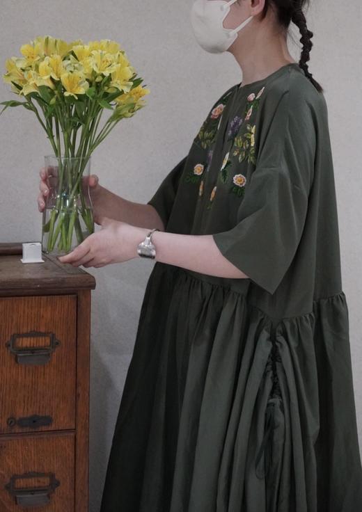 ECOLE DE CURIOSITES 丝棉府绸刺绣连衣裙(Limited series) 商品图8