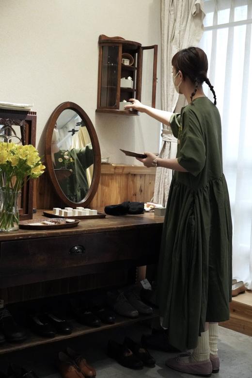 ECOLE DE CURIOSITES 丝棉府绸刺绣连衣裙(Limited series) 商品图1