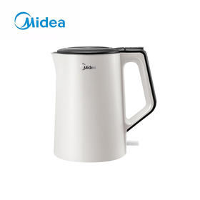 Z | Midea/美的 烧水壶304不锈钢家用1.5L双层防烫一体式无缝HJ1522