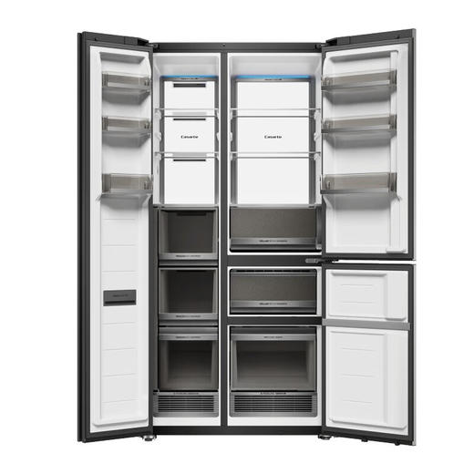 卡萨帝（Casarte）603升叠式对开双开门零嵌大容量高端超薄电冰箱 黑色面板 BCD-603WGCRTM7C3U1 商品图1