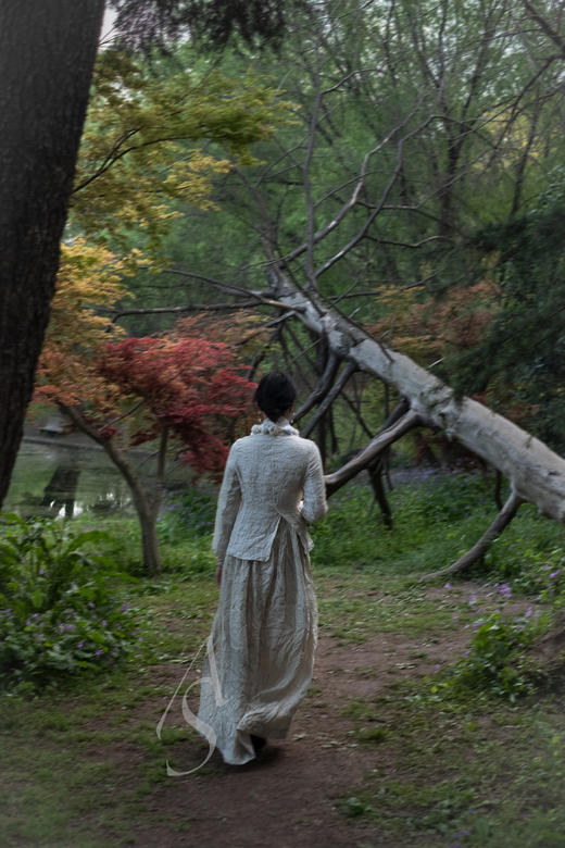 Daniela Gregis  淡青灰色亚麻夹克 商品图4