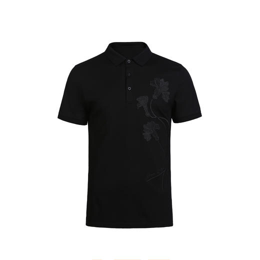布兰施甄选天丝棉典雅绣花POLO衫 商品图5