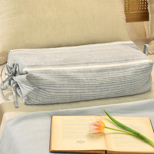 无尽夏系列亚麻荞麦壳枕头高端全荞麦壳成人护颈枕 商品图3