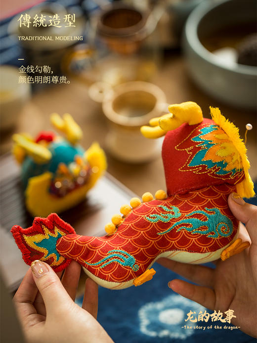 【龙气腾腾】【春分而登天，秋分而潜渊】龙的故事大游龙/小青龙刺绣摆件材料包 商品图1