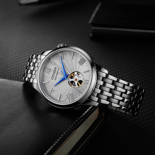 西铁城/CITIZEN经典商务休闲机械透底钢带男表NH9130-84A 商品图5