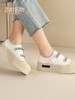 西村名物2023年春季新款魔术贴厚底小白鞋韩版水钻休闲鞋女33311 商品缩略图0