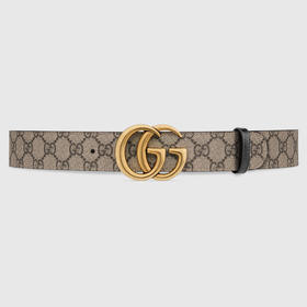 【一】GUCCI 古驰 女士GG带扣双面腰带 混色 659416 92TIC 9769