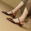 优雅法式，尖头真皮中跟凉鞋LCC-C9134 商品缩略图8