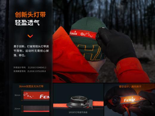 Fenix菲尼克斯HL32R-T头戴式聚泛强光充电超亮户外专业越野跑头灯 商品图8