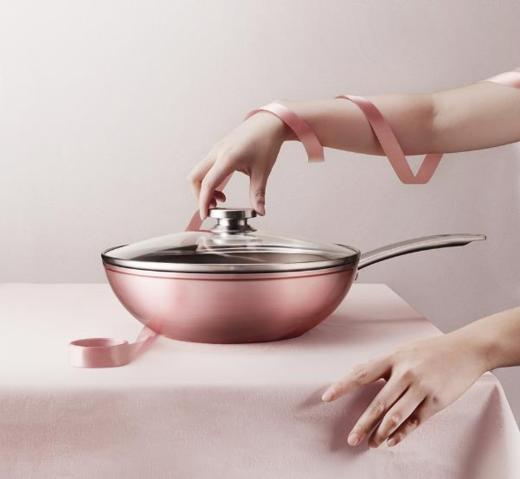 【团购展示】ZWILLING Enjoy 30cm 中式炒锅（粉色）ZW-EY105 商品图0