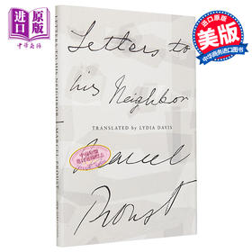 【中商原版】普鲁斯特：致邻居的信 英文原版 Letters to His Neighbor Marcel Proust