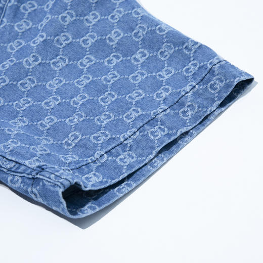 【断码清仓】HX 春夏季水洗牛仔短袖衬衫/Z103320021101 商品图10