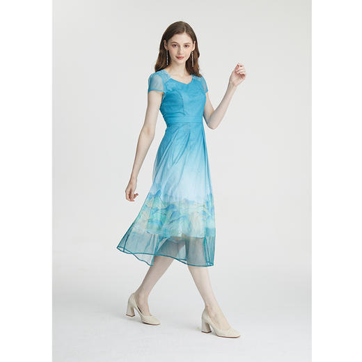 司歌新国风山水显瘦连衣裙A871209 商品图4