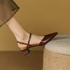 优雅法式，尖头真皮中跟凉鞋LCC-C9134 商品缩略图6