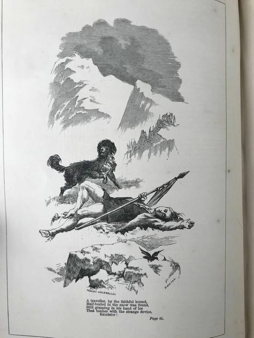 1897年 朗费罗诗歌与散文集 配精美版画插图 漆布精装18开 商品图11