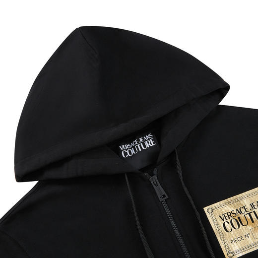 VERSCAE JEANS COUTURE 范思哲 男士连帽logo卫衣运动开衫外套男装  74GAIG02 CF01G 商品图3