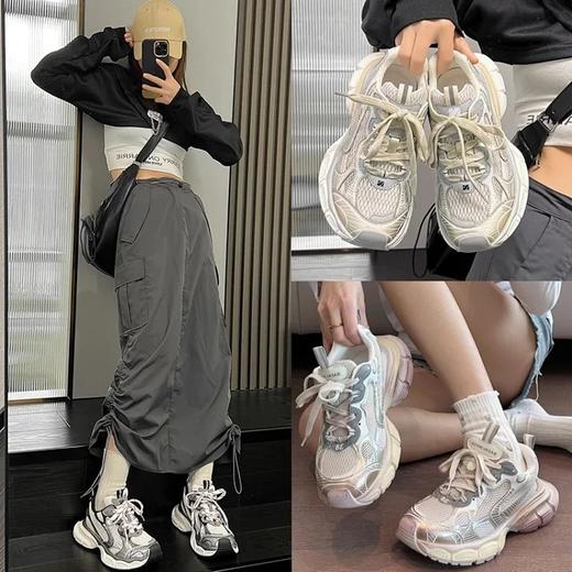 原装正版！！年度“鞋王”  芭黎S家 25新品首发配色 3XL情侣款运动老爹鞋 复古做旧风设计 商品图0