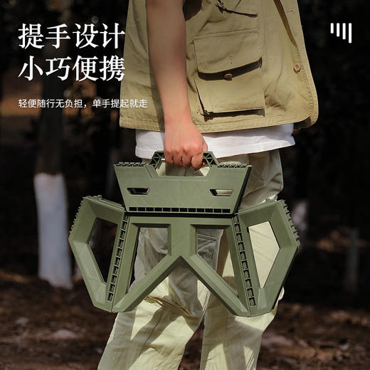 户外便携折叠凳子马扎方凳露营手提塑料凳小矮凳换鞋凳儿童钓鱼凳 商品图3