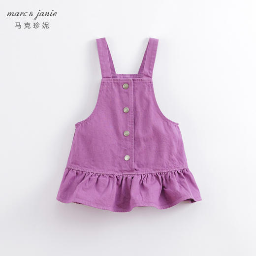 马克珍妮春夏新款 女童田园风全棉牛仔背带裙连衣裙230159 商品图2