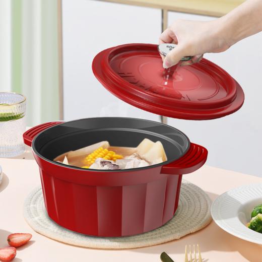 【团购展示】康巴赫勋爵系列珐琅铸铁汤锅3L（红色）KGZC-T30 商品图0